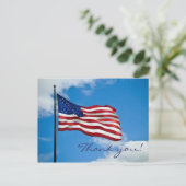 Carte Postale Merci du drapeau américain (Debout devant)