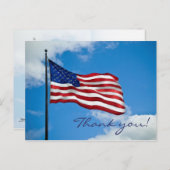 Carte Postale Merci du drapeau américain (Devant / Derrière)