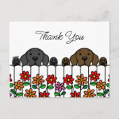 Carte postale Merci du duo de labrador vous regard (Devant)