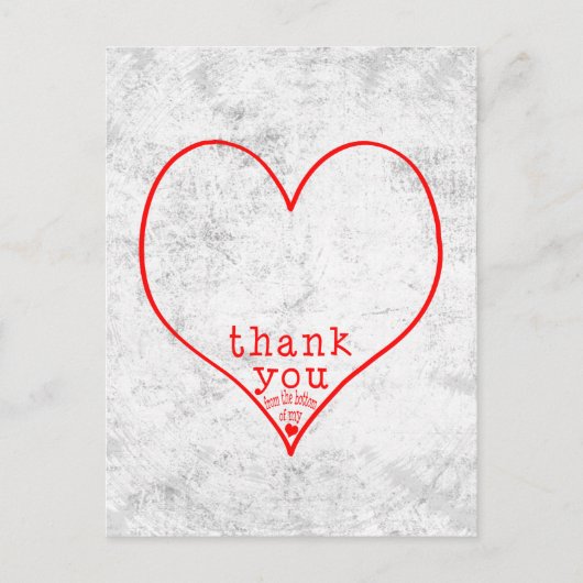 Carte Postale Merci du fond de mon coeur (Devant)