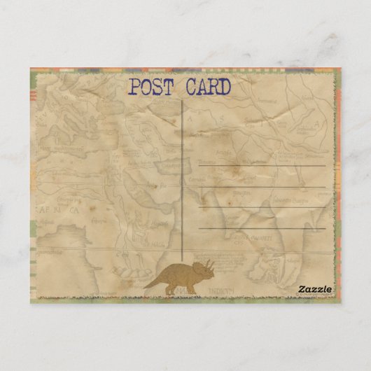 Carte postale Merci du parti Dinosaur (Dos)