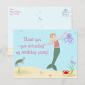 Carte Postale Merci du parti Miss Mermaid (Devant / Derrière)