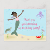 Carte Postale Merci du parti Miss Mermaid (Devant)