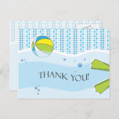 Carte postale Merci du Pool Party (Devant / Derrière)