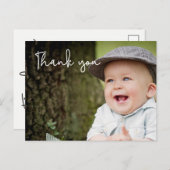 Carte Postale Merci du premier anniversaire du bébé (Devant / Derrière)