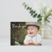 Carte Postale Merci du premier anniversaire du bébé garçon Photo (Debout devant)