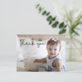 Carte Postale Merci du premier anniversaire du bébé Photo (Debout devant)