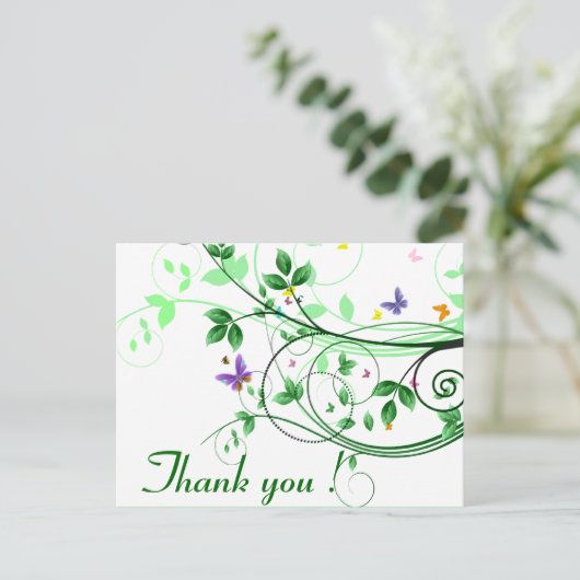 Carte Postale Merci du printemps (Debout devant)