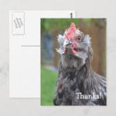 Carte Postale Merci d'un joyeux coq (Devant / Derrière)