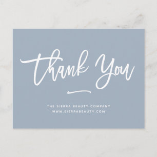 Carte Postale Merci   Dusty Blue Retail Petite entreprise