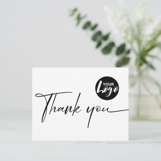 Carte Postale Merci économique minimal simple (Debout devant)