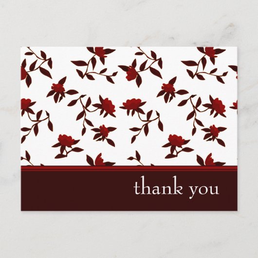 Carte Postale merci : élégant floral : (Devant)