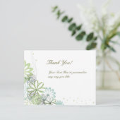 Carte postale Merci élégante personnalisée (Debout devant)