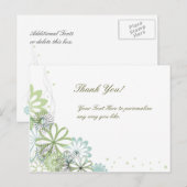 Carte postale Merci élégante personnalisée (Devant / Derrière)