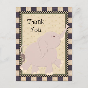 Carte postale Merci Elephant Cartoon