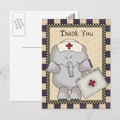 Carte postale Merci Elephant Nurse (Devant / Derrière)