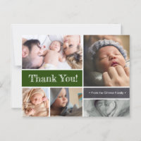 Carte postale Merci Emerald green Baby Photos