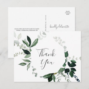 Carte postale Merci Emerald Greenery