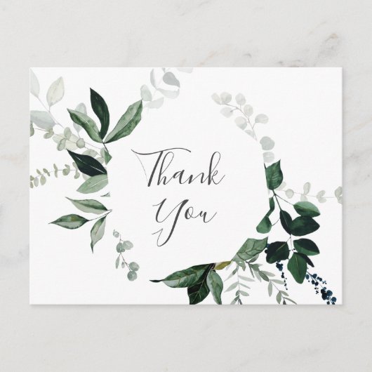 Carte postale Merci Emerald Greenery (Devant)