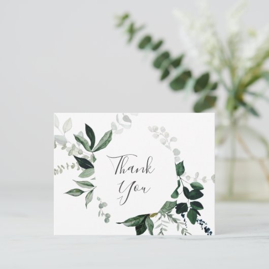 Carte postale Merci Emerald Greenery (Debout devant)