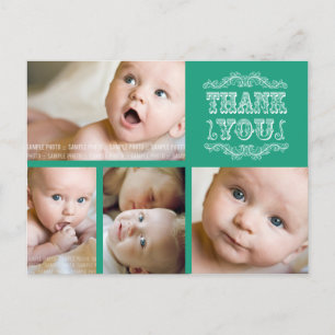 Carte postale Merci Emerald vintage