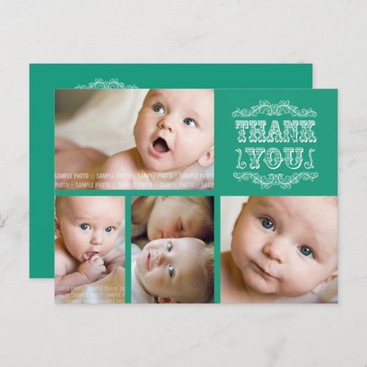 Carte postale Merci Emerald vintage (Devant / Derrière)