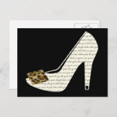 Carte postale Merci Empreinte de léopard multiling (Devant / Derrière)