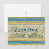 Carte Postale Merci en allemand, Vielen Dank (Devant / Derrière)