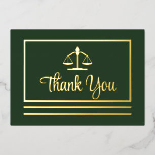 Carte postale Merci en feuille d'or pour avocat él