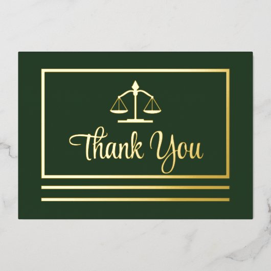 Carte postale Merci en feuille d'or pour avocat él (Recto)