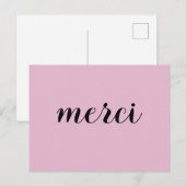 Carte Postale Merci en français Merci Merci (Devant / Derrière)