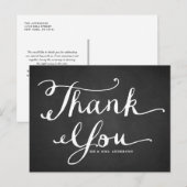 Carte postale Merci en lettres de tableau de bord (Devant / Derrière)