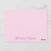 Carte postale Merci en plaque de cupcake rose (Dos)