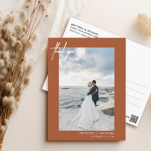 Carte Postale Merci en terre cuite simple à la main