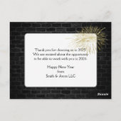 Carte Postale Merci enseigne néon Nouvel An 2026 (Dos)