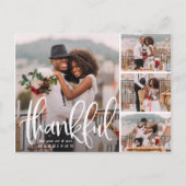 Carte Postale Merci esquissé | Mariage Photo Collage Merci (Devant)