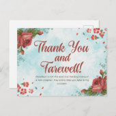 Carte Postale Merci et adieu (Devant / Derrière)