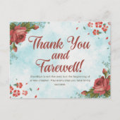 Carte Postale Merci et adieu (Devant)