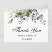 Carte postale Merci Eucalyptus Watercolor (Devant)