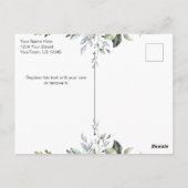 Carte postale Merci Eucalyptus Watercolor (Dos)