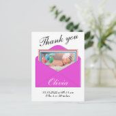 Carte postale Merci Faire-part de naissance (Debout devant)
