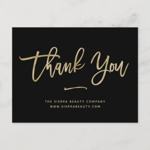Carte Postale Merci   Faux Gold Retail Petite entreprise