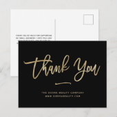 Carte Postale Merci | Faux Gold Retail Petite entreprise (Devant / Derrière)