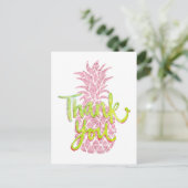 Carte Postale merci faux rose parties scintillant ananas graphiq (Debout devant)