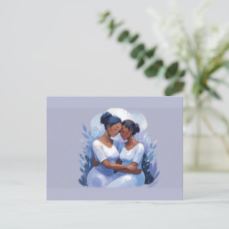 Carte postale Merci femme noire