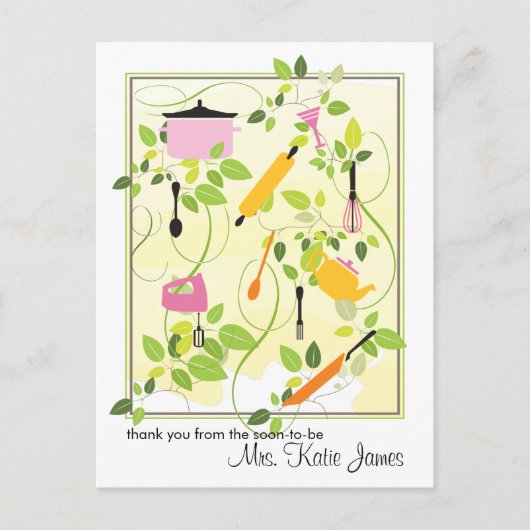 Carte postale Merci Fête des mariées (Devant)