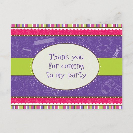 Carte postale Merci fille Sassy (Devant)