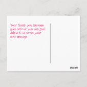 Carte postale Merci fille Sassy (Dos)