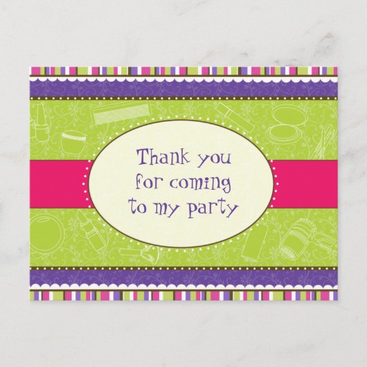 Carte postale Merci fille Sassy (Devant)