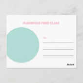 Carte postale Merci Flamant rose (Dos)